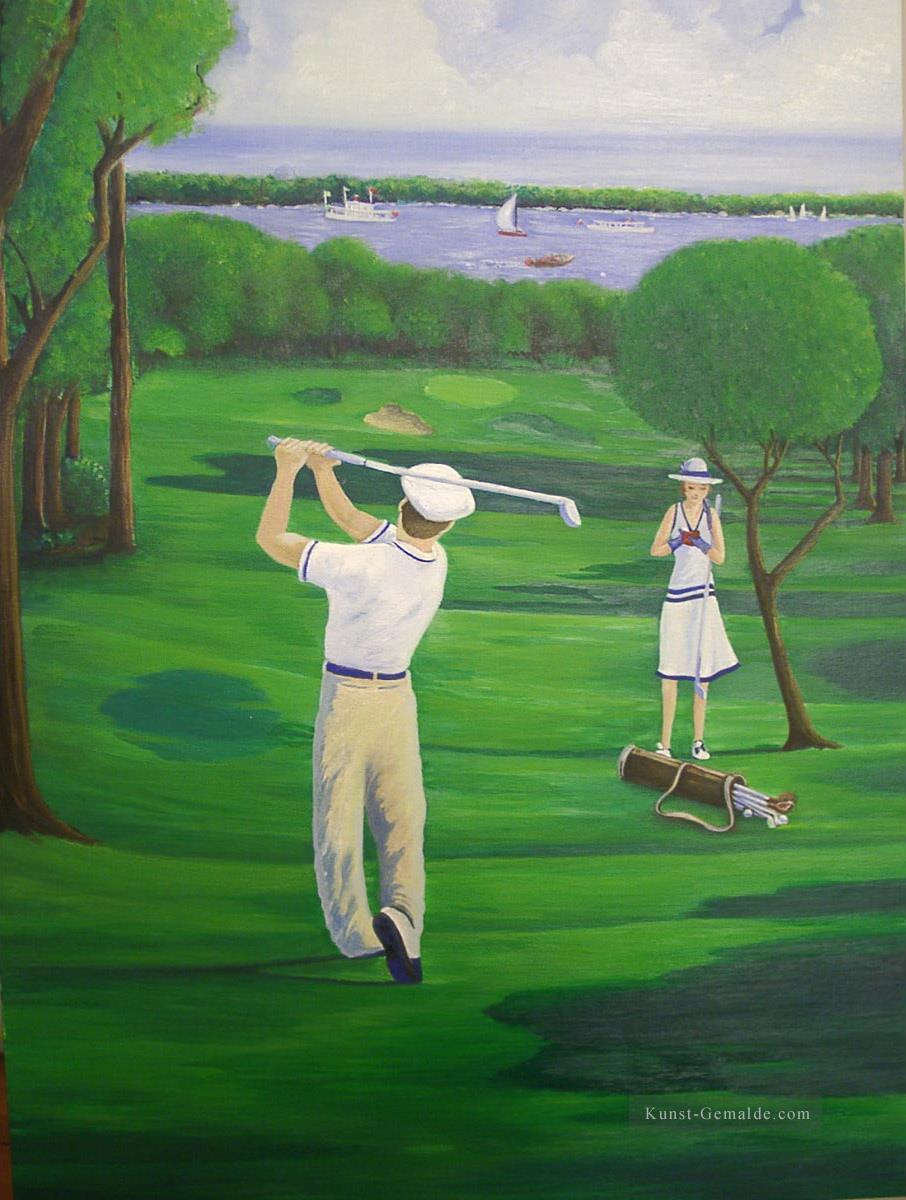 Golf 02 impressionistisches Ölgemälde